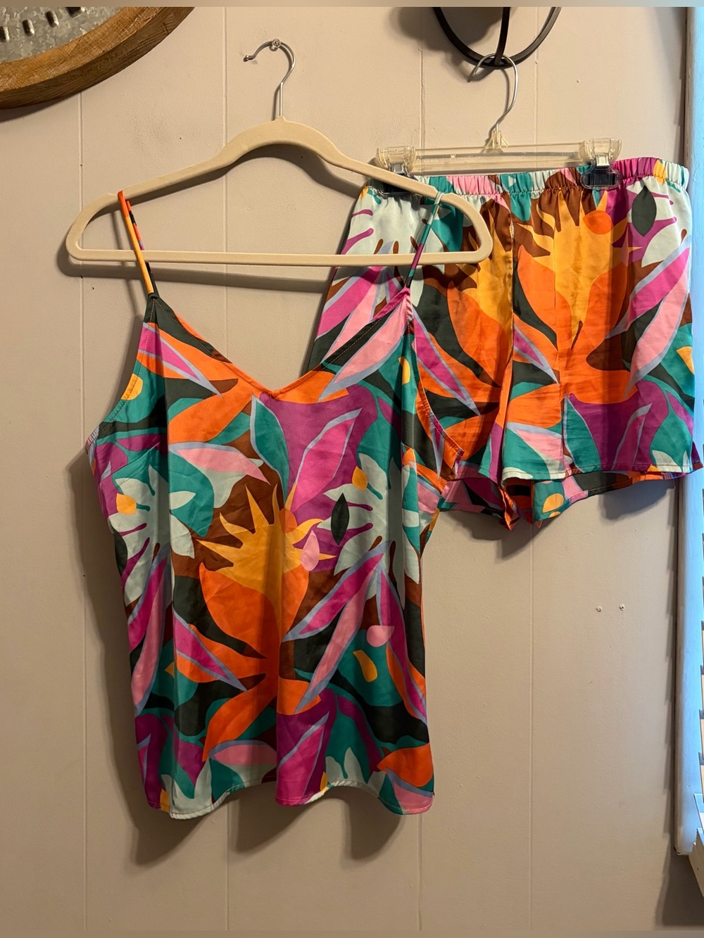 stars above Multicolor Tropical Print Cami & Shorts Sleep Set